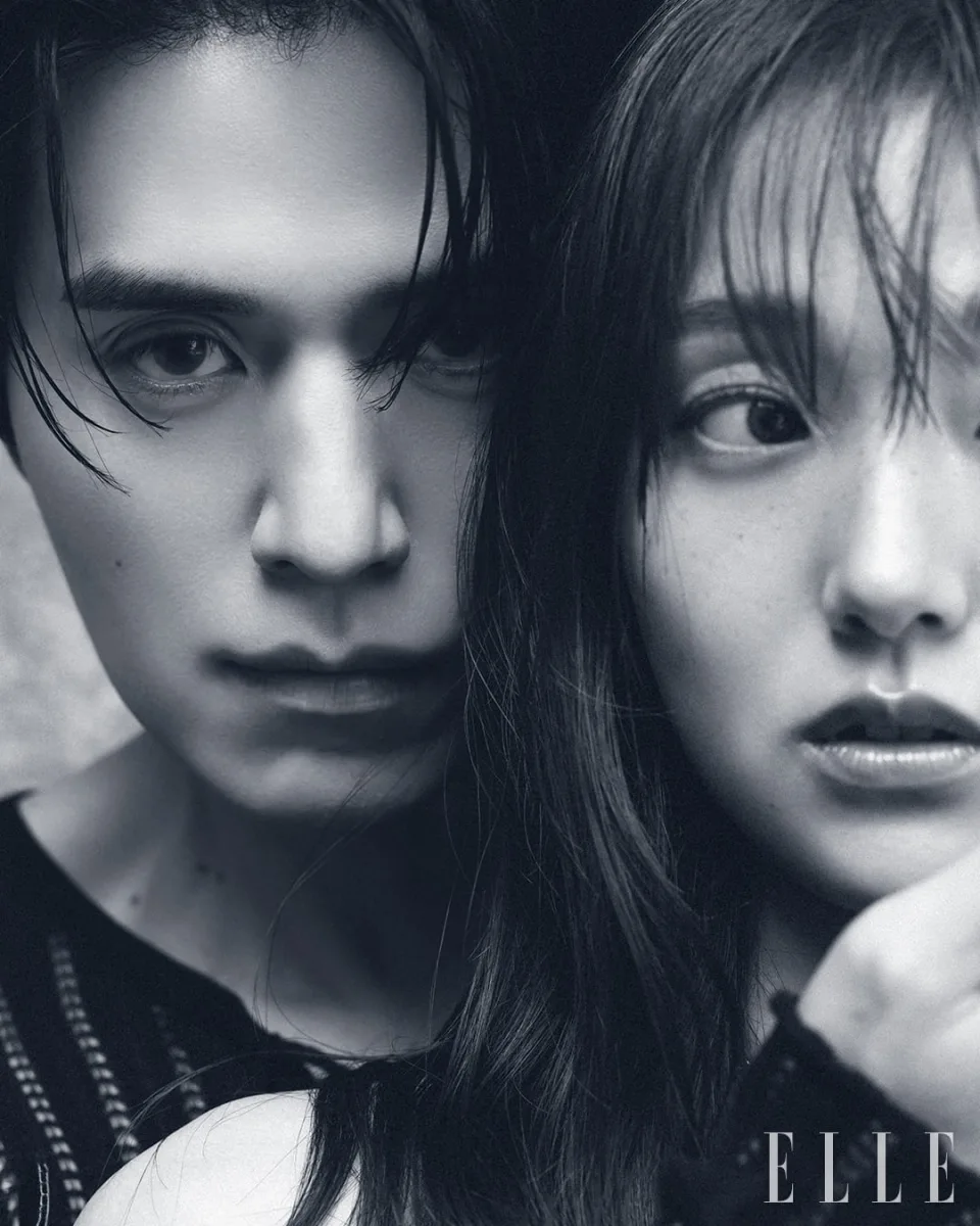 Lee Dong Wook and Kim Hye Jun during a promotional photoshoot for A Shop for Killers Season 2.