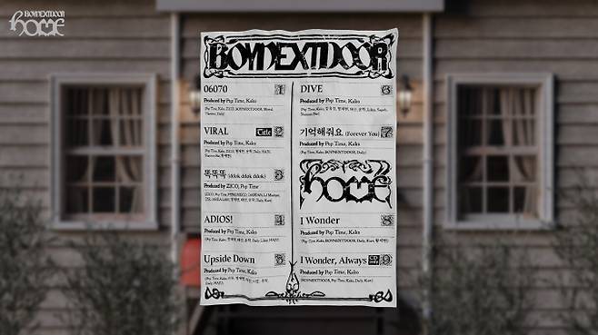 BOYNEXTDOOR revealed the tracklist for its first full-length album led by title track “VIRAL.”